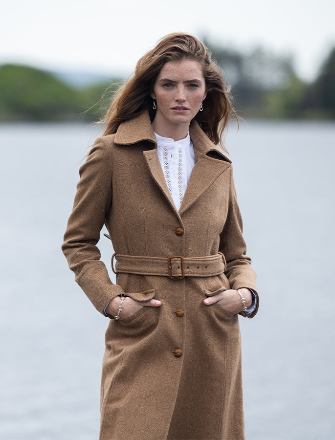 Brookvale Fitted Tweed Coat