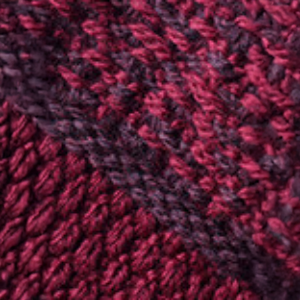Ladies Fairisle Merino Wool Mittens - Burgundy Pink 
