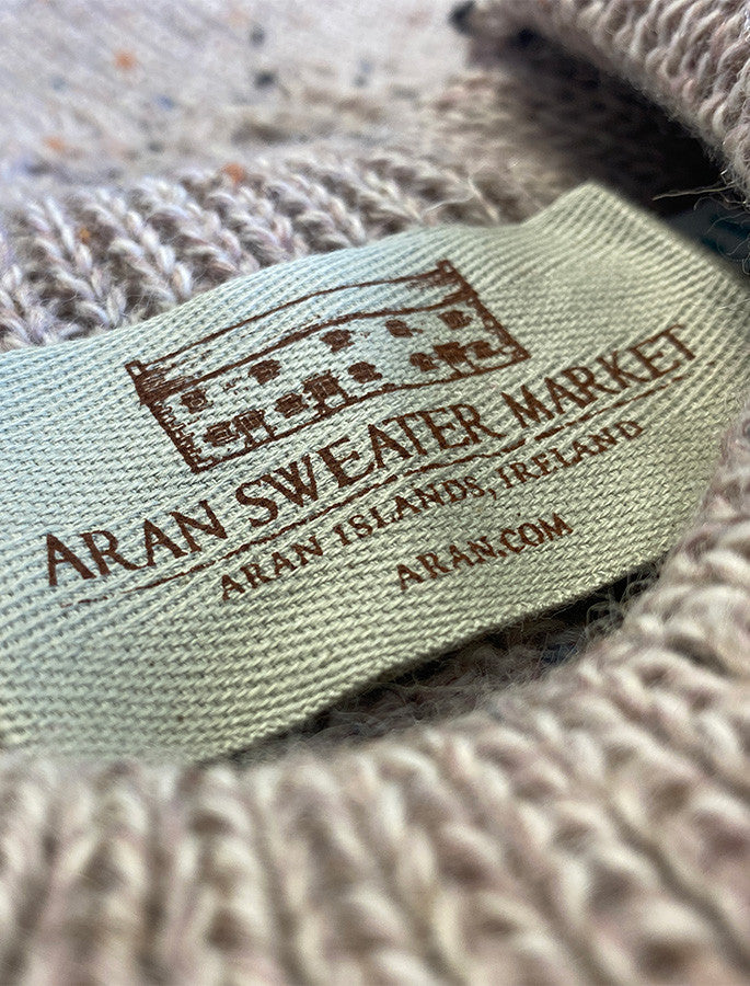 Mens Aran Crew Neck Sweater
