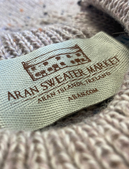 Mens Aran Crew Neck Sweater