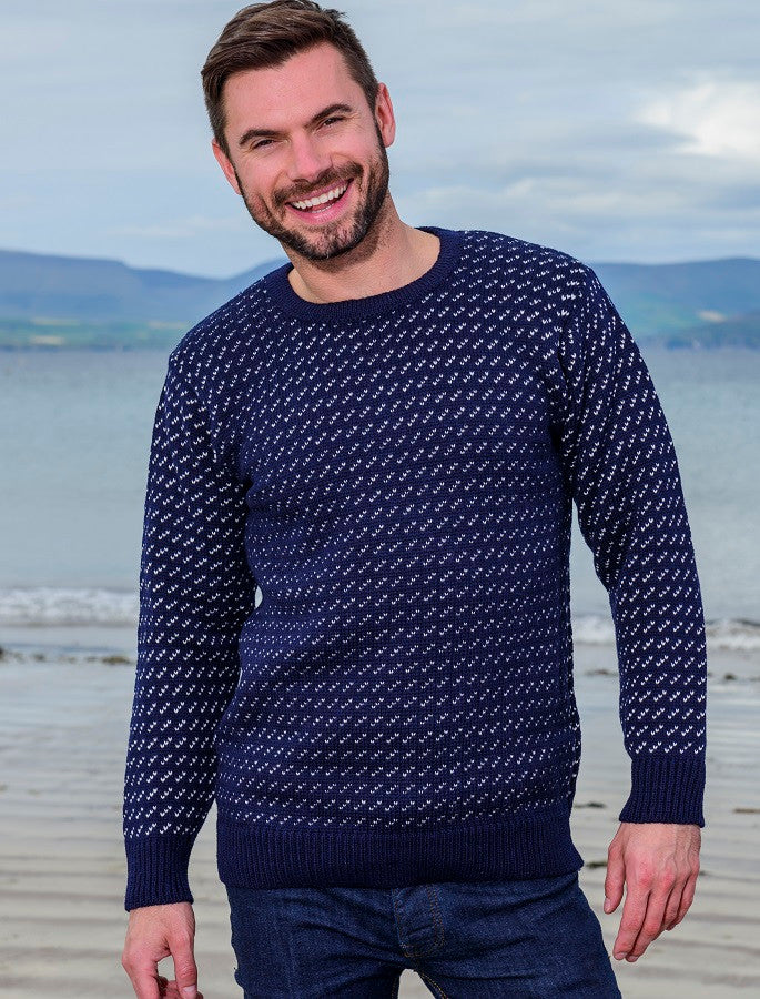 Norwegian Sweater - Navy with White 