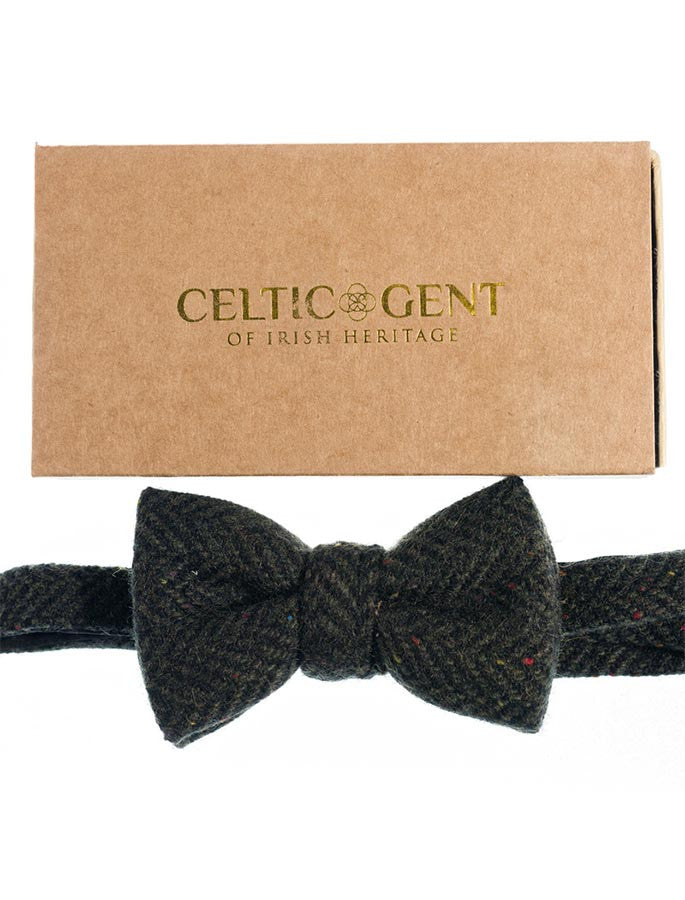Tweed Bow Tie - Moss Green 