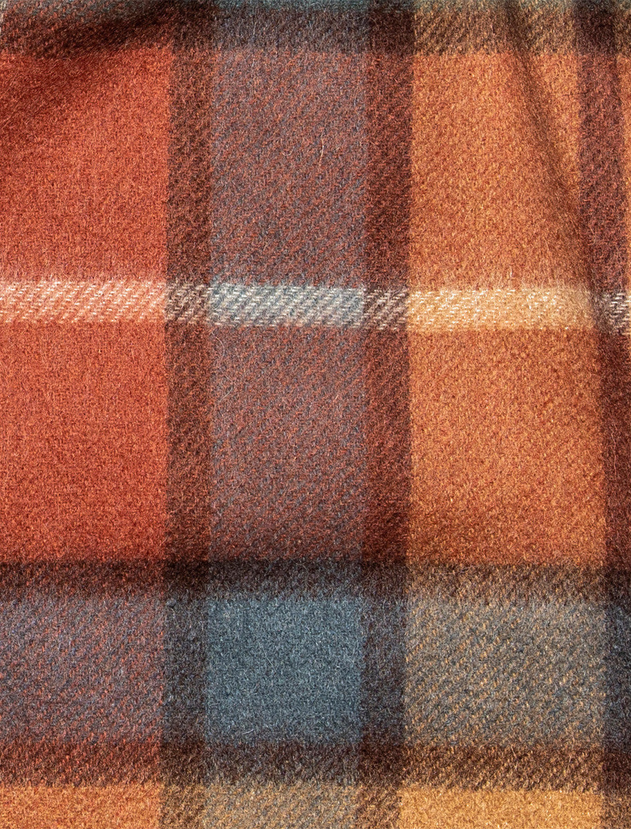 Pure Wool Tartan Check Scarf - Autumn Check