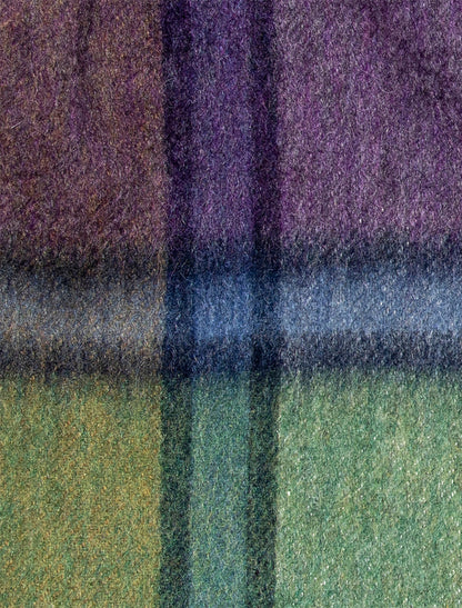 Pure Wool Tartan Check Scarf - Heritage Moss