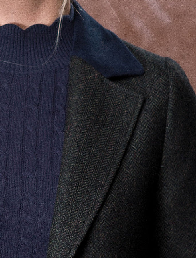 Ciara Tweed Coat - Winning Green