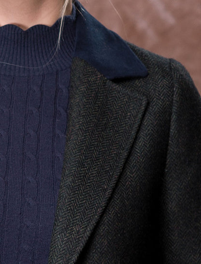 Ciara Tweed Coat - Winning Green