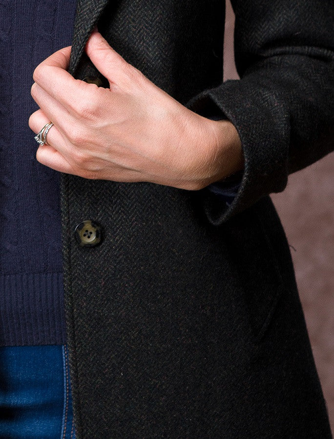 Ciara Tweed Coat - Winning Green