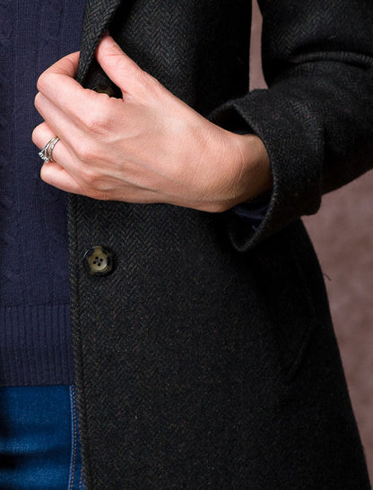 Ciara Tweed Coat - Winning Green