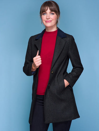 Ciara Tweed Coat - Winning Green