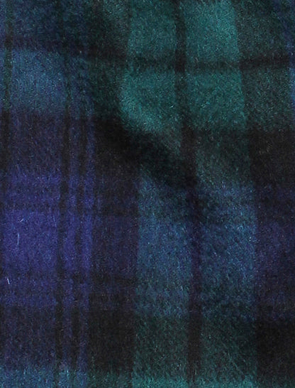 Pure Wool Tartan Check Scarf - Blackwatch