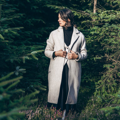 Ladies Irish Alpaca City Coat - Natural