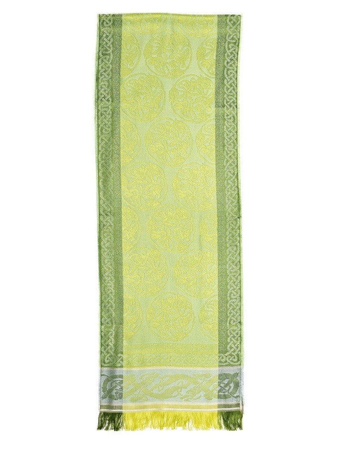 Extra Soft Celtic Motif Scarf - Lime Green 