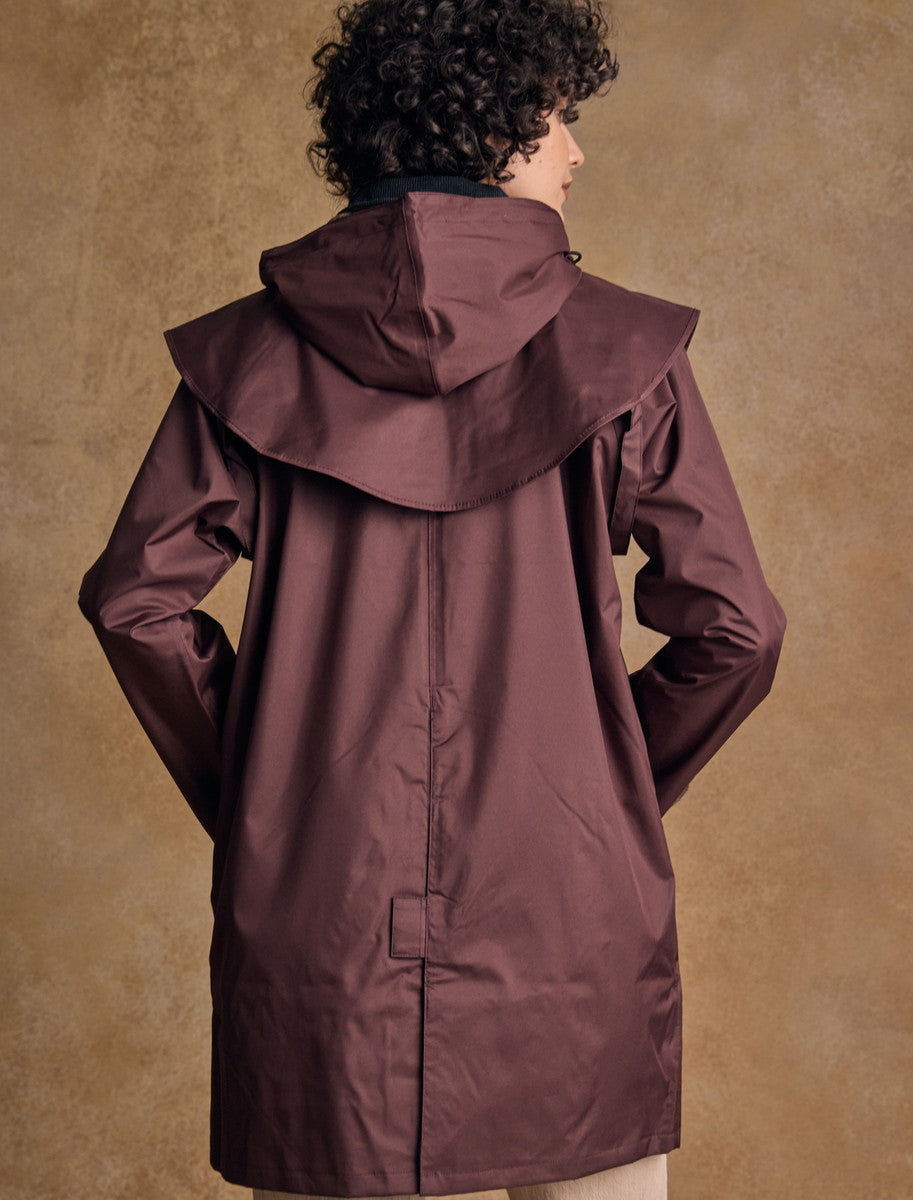 Jack Murphy Skellig Ladies Waterproof 3/4 Coat - Deep Claret 