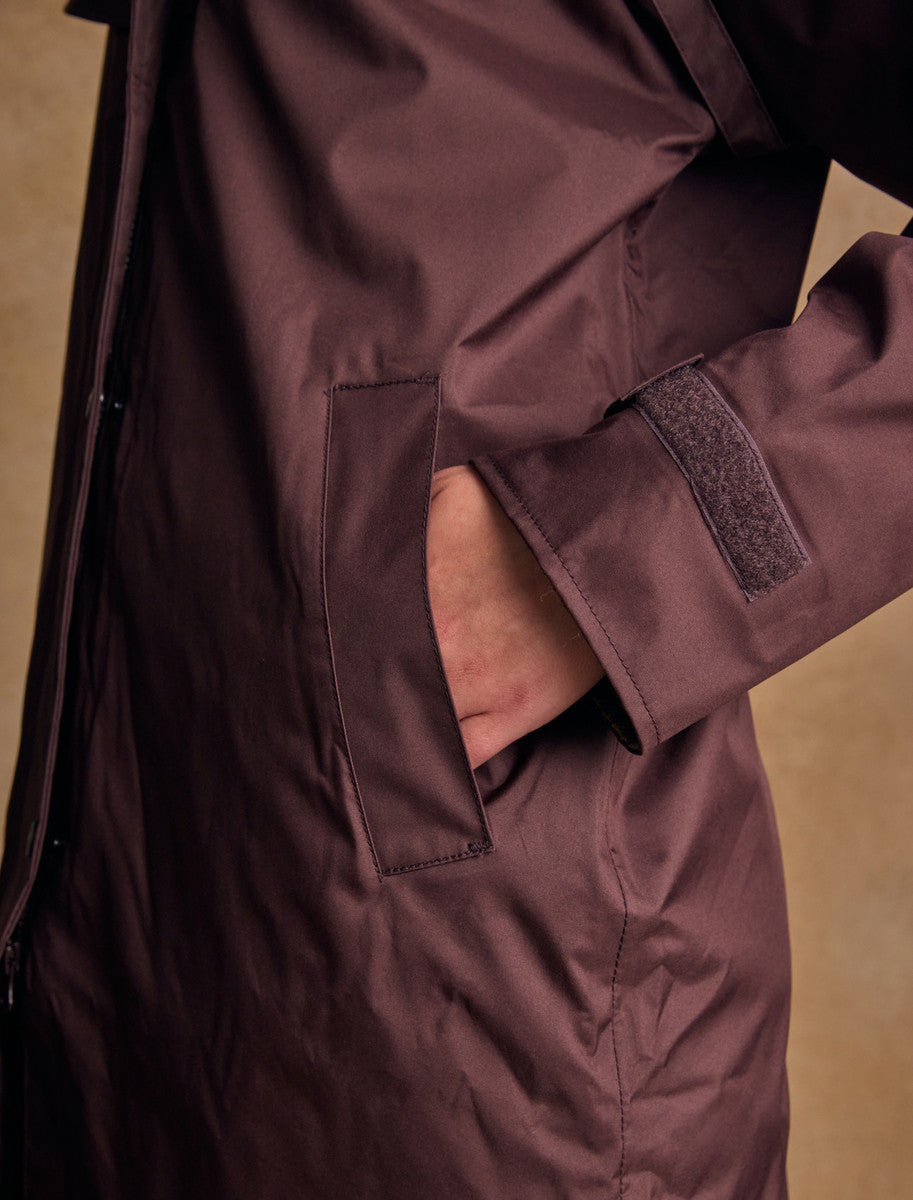 Jack Murphy Skellig Ladies Waterproof 3/4 Coat - Deep Claret 