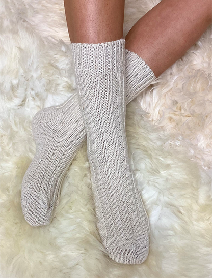 Wool Socks - White