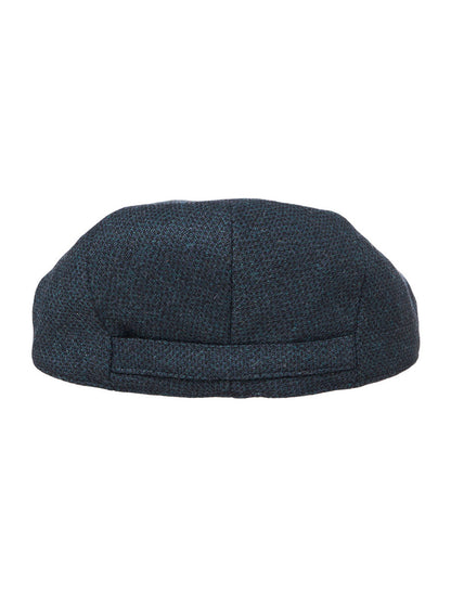 Donegal Tweed Flat Cap - Jet Black 