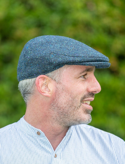 Vintage Tweed Flat Cap - Blue Salt &amp; Pepper 