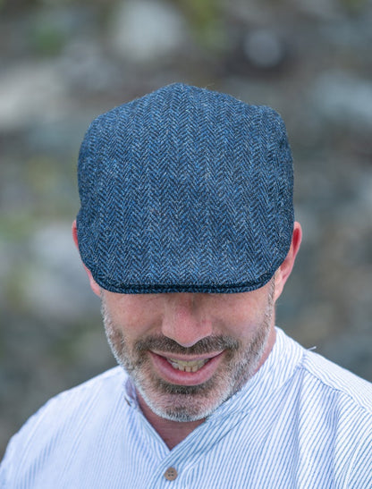 Donegal Touring Cap - Blue Herringbone 