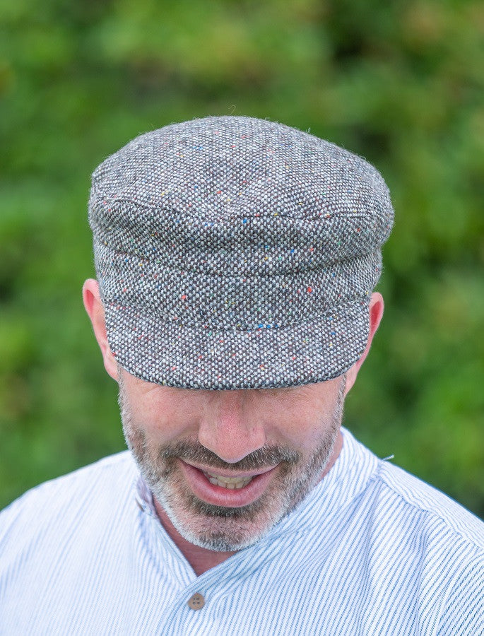Tweed Skipper Cap- Granite Grey Salt &amp; Pepper 