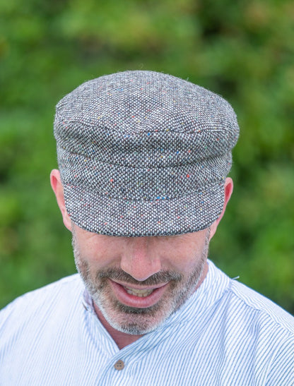 Tweed Skipper Cap- Granite Grey Salt &amp; Pepper 