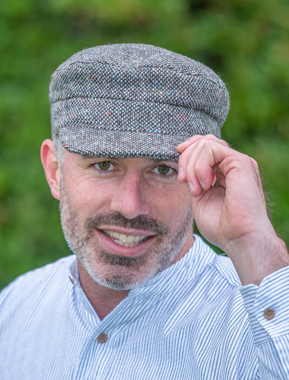 Tweed Skipper Cap- Granite Grey Salt &amp; Pepper 