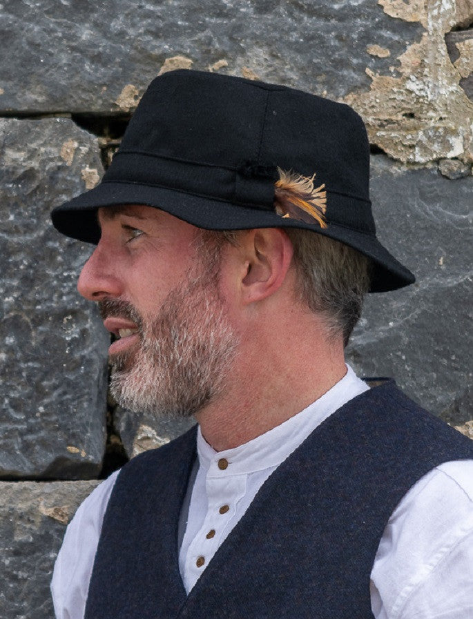 Tweed Walking Hat - Black