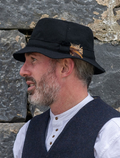 Tweed Walking Hat - Black