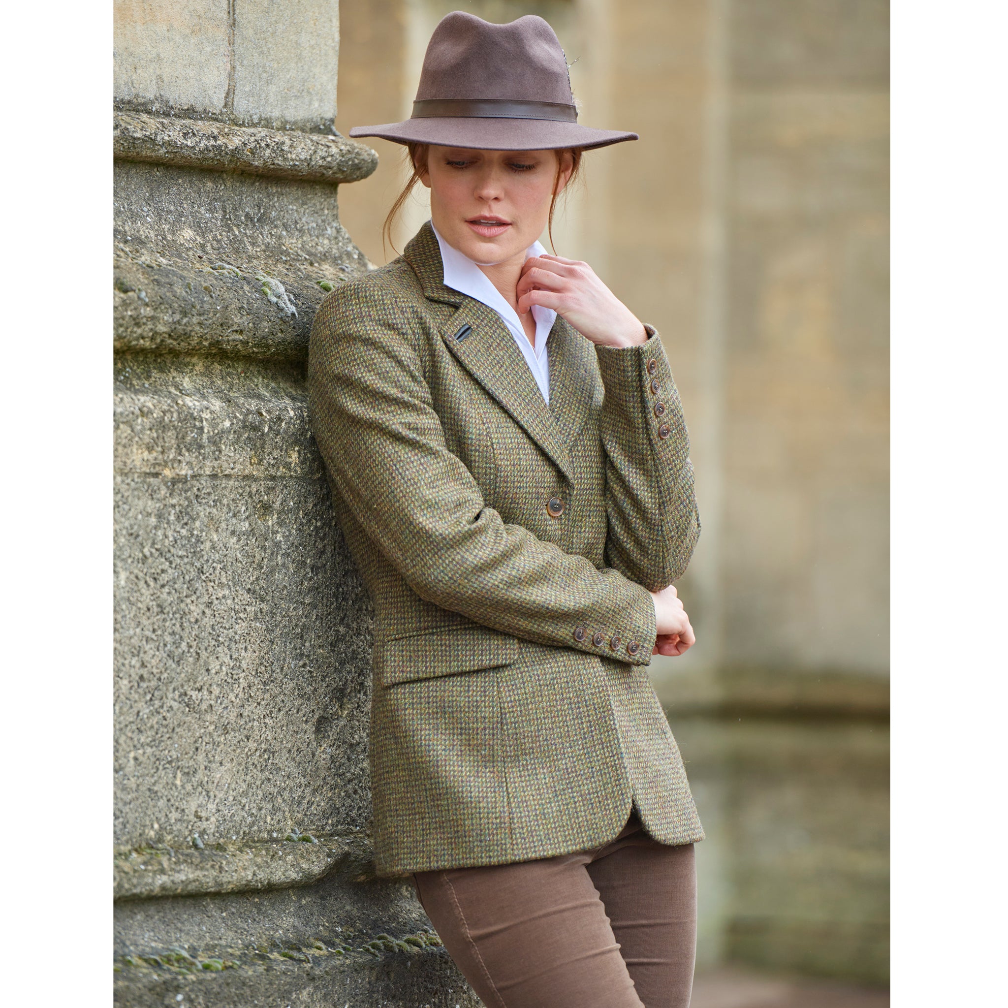 Darkhedge Ladies Fitted Tweed Jacket - Heath | Weavers of Ireland