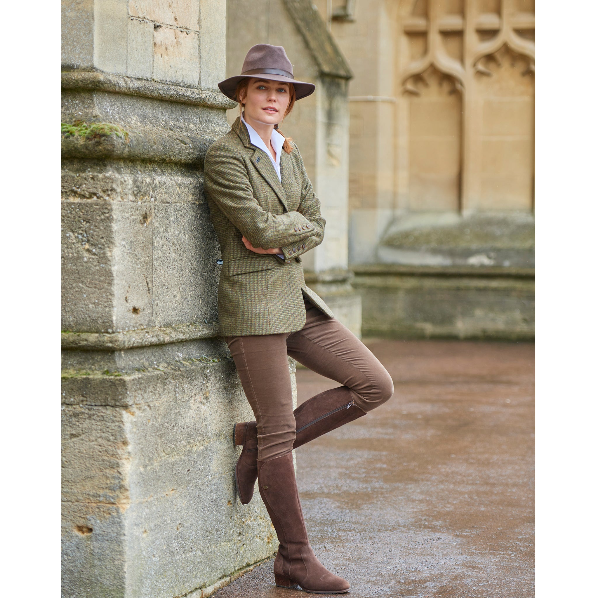 Darkhedge Ladies Fitted Tweed Jacket - Heath | Weavers of Ireland