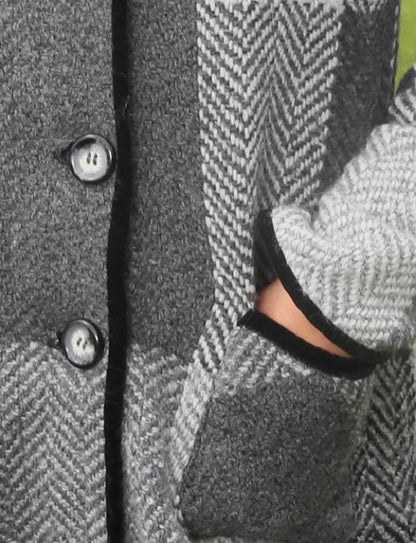 Emma Tweed Herringbone Coat - Donegal Grey 