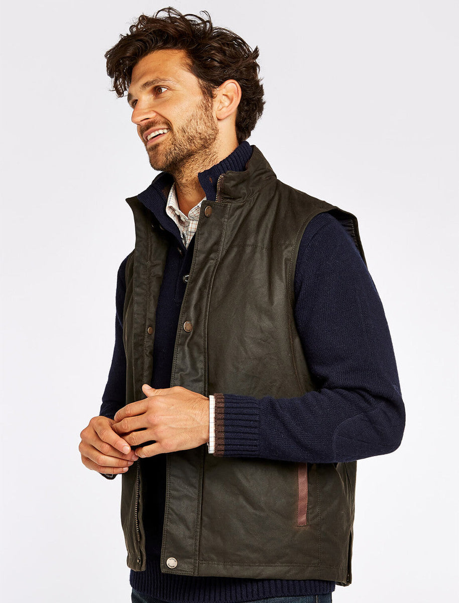 Mayfly Wax Gilet - Olive