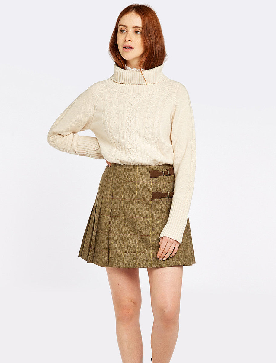 Ladies Blossom Tweed Skirt - Elm 