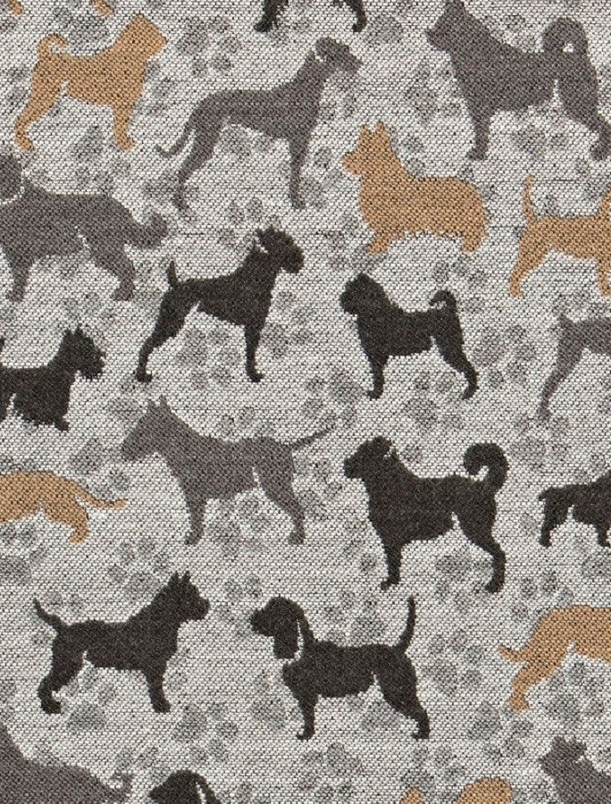 Super Soft Fringed Scarf - Dog Motif Detail
