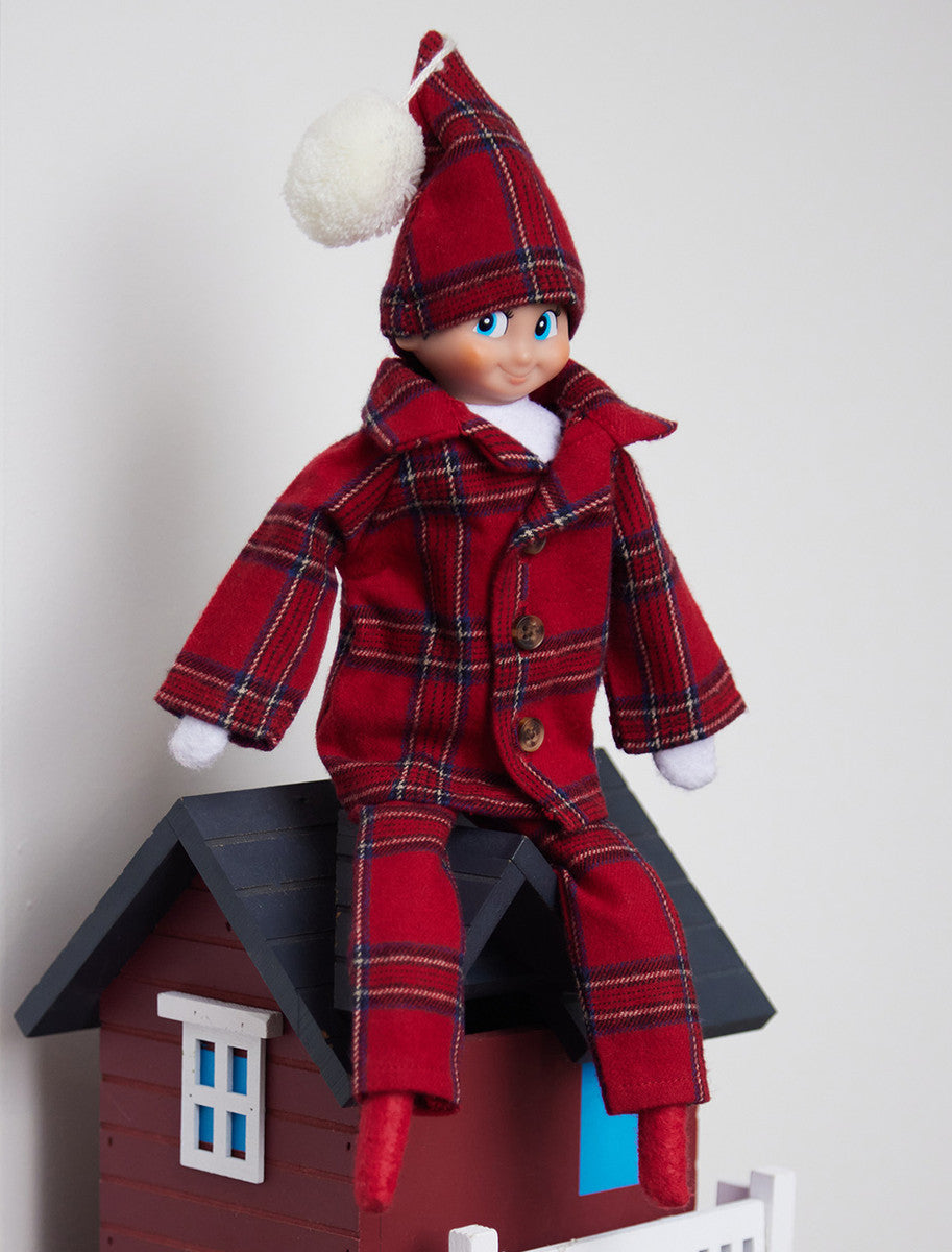 Christmas Elf Pyjama Set - Red Tartan