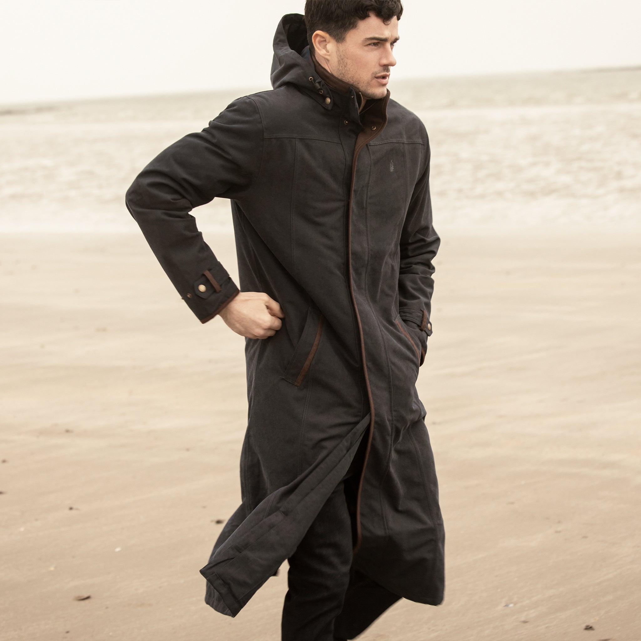 Emmet Waterproof Long Coat - Navy | Jack Murphy – Weavers of Ireland