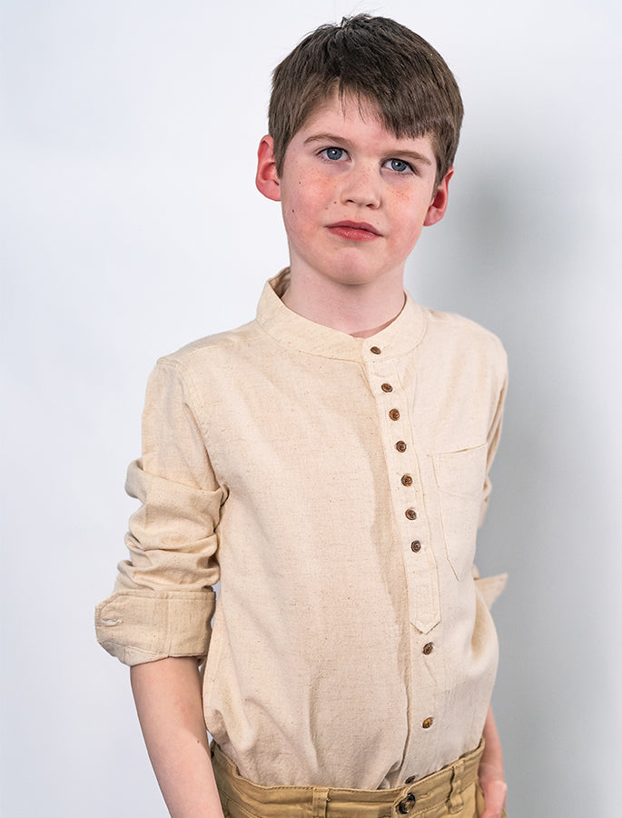 Kids Unisex Grandfather Shirt - Stone 
