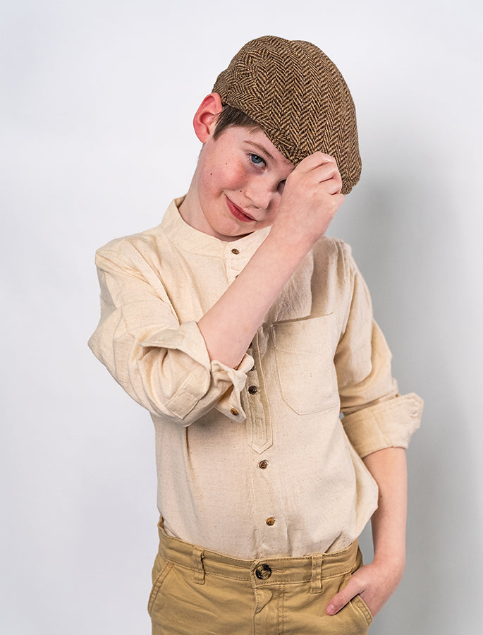 Kids Unisex Grandfather Shirt - Stone 