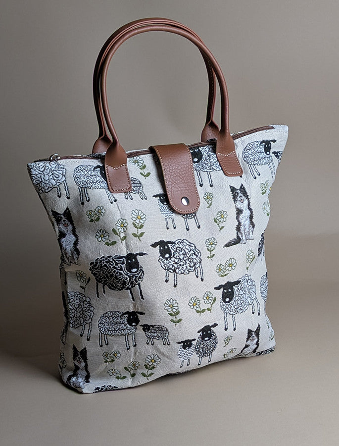 Foldaway Shopper Sheep &amp; Collie Bag
