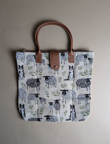 Foldaway Shopper Sheep &amp; Collie Bag