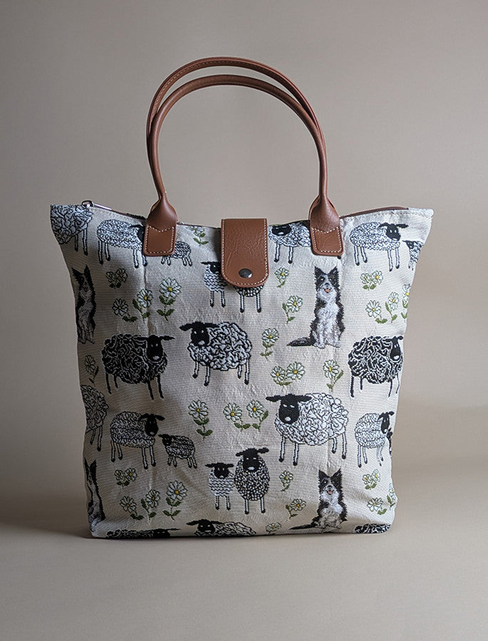 Foldaway Shopper Sheep &amp; Collie Bag