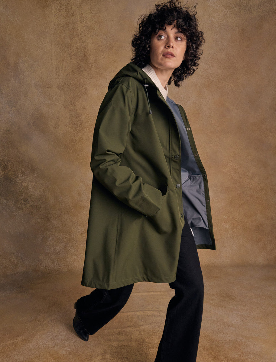 Fiadh Ladies Waterproof 3/4 Coat - Olive 