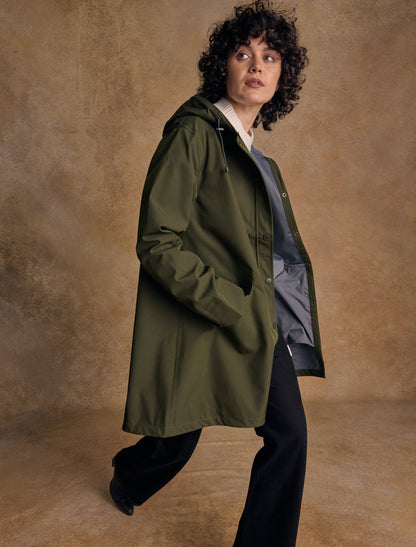 Fiadh Ladies Waterproof 3/4 Coat - Olive 