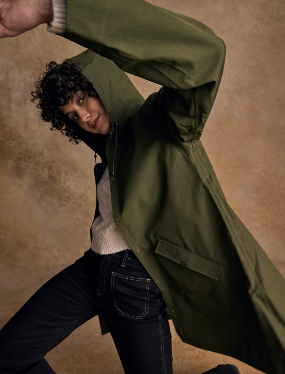 Fiadh Ladies Waterproof 3/4 Coat - Olive 