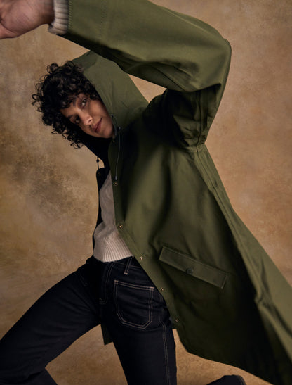 Fiadh Ladies Waterproof 3/4 Coat - Olive 