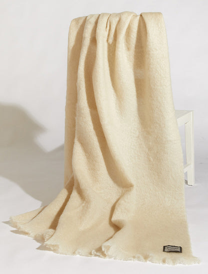 Mohair Throw - White 