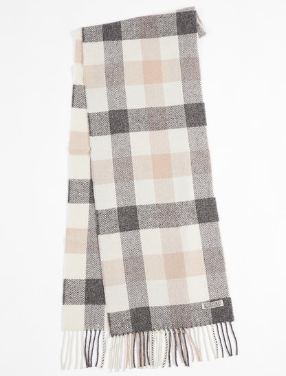 Lambswool Scarf - Neutral Block 