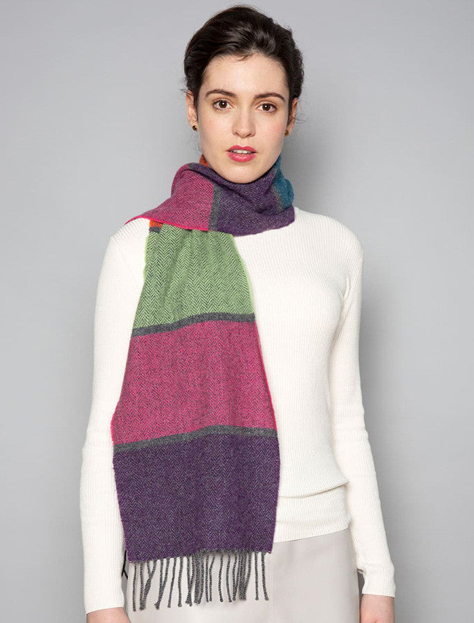 Lambswool Scarf - Contemporary Stripe 