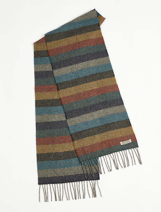Lambswool Scarf - Donegal Stripe 