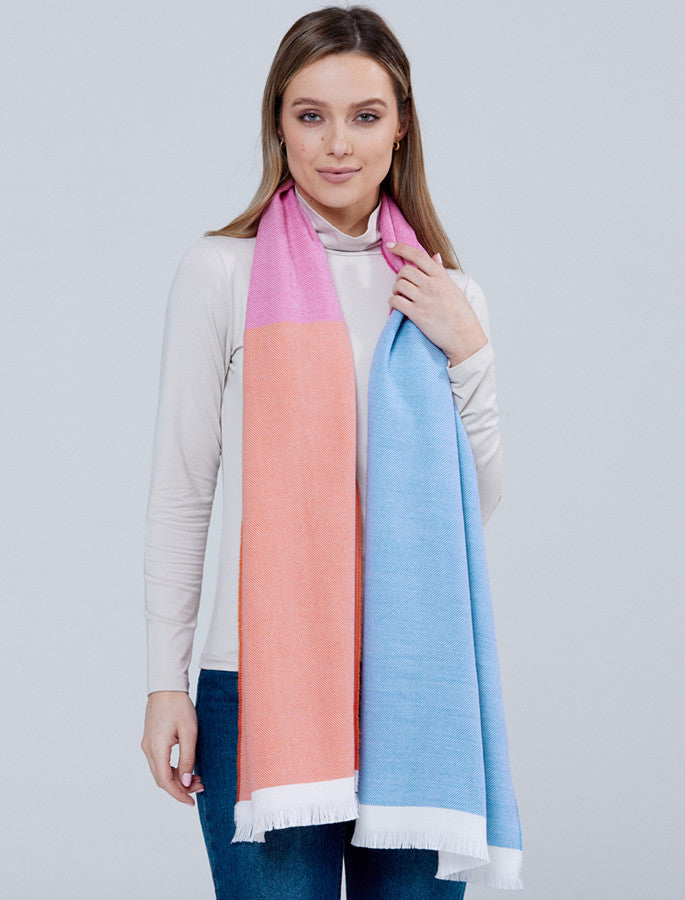 Giant Merino Scarf - Multi Stripe 