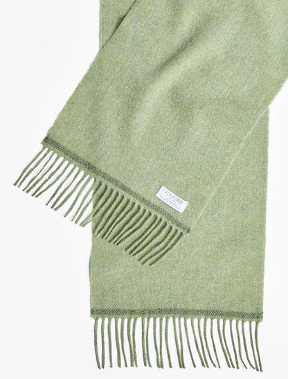 Lambswool Scarf - Green Melange